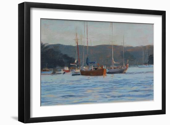 Evening Yachts Salcombe, 2016-Jennifer Wright-Framed Giclee Print