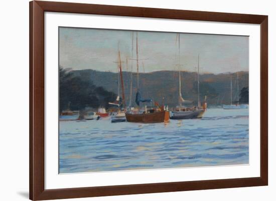 Evening Yachts Salcombe, 2016-Jennifer Wright-Framed Giclee Print