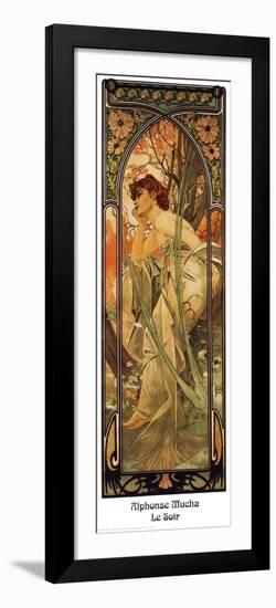 Evening-Alphonse Mucha-Framed Art Print