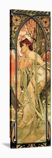 Evening-Alphonse Mucha-Stretched Canvas