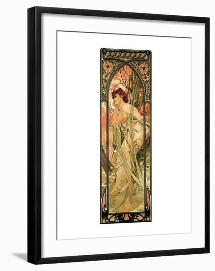 Evening-Alphonse Mucha-Framed Premium Giclee Print