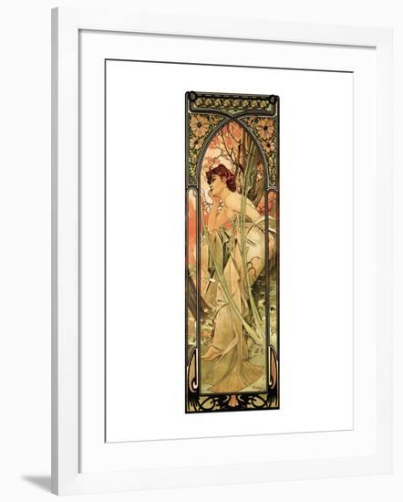 Evening-Alphonse Mucha-Framed Premium Giclee Print