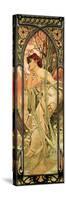 Evening-Alphonse Mucha-Stretched Canvas