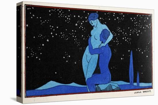 Evening-Georges Barbier-Stretched Canvas