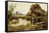 Evening-Henry John Yeend King-Framed Stretched Canvas