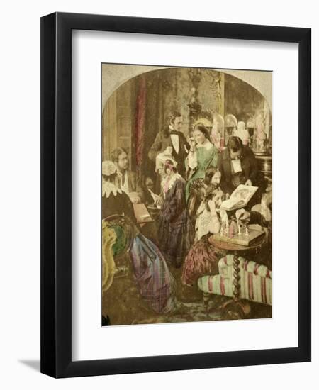 Evenings at Home, 19th Century-null-Framed Premium Giclee Print