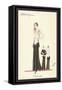 Eveningwear in Black and White-null-Framed Stretched Canvas