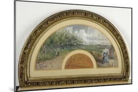 Eventail : côteaux de Chaponval-Camille Pissarro-Mounted Giclee Print