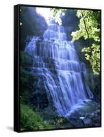 Eventail Waterfall, Cascades Du Herisson, Near Ilay, Jura, Franche Comte, France, Europe-Stuart Black-Framed Stretched Canvas