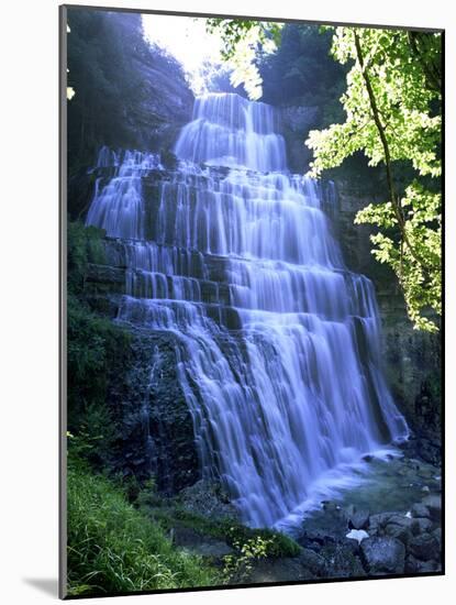 Eventail Waterfall, Cascades Du Herisson, Near Ilay, Jura, Franche Comte, France, Europe-Stuart Black-Mounted Photographic Print