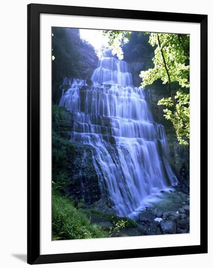 Eventail Waterfall, Cascades Du Herisson, Near Ilay, Jura, Franche Comte, France, Europe-Stuart Black-Framed Photographic Print