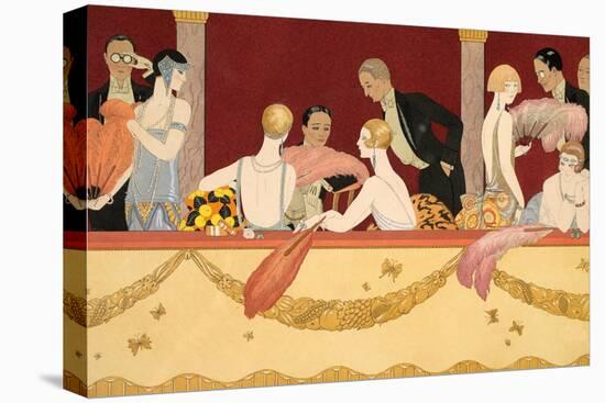 Eventails, 1924-Georges Barbier-Stretched Canvas