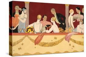 Eventails, 1924-Georges Barbier-Stretched Canvas