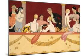 Eventails, 1924-Georges Barbier-Mounted Giclee Print