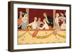 Eventails, 1924-Georges Barbier-Framed Giclee Print