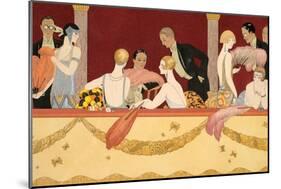 Eventails, 1924-Georges Barbier-Mounted Giclee Print
