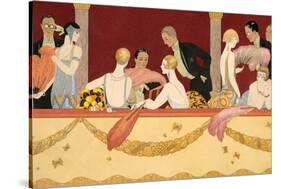 Eventails, 1924-Georges Barbier-Stretched Canvas