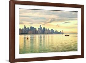 Ever-Developing Jianggang Skyline and Qianjiang River in Hangzhou, Zhejiang, China-Andreas Brandl-Framed Photographic Print