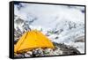 Everest Base Camp and Tent-blas-Framed Stretched Canvas