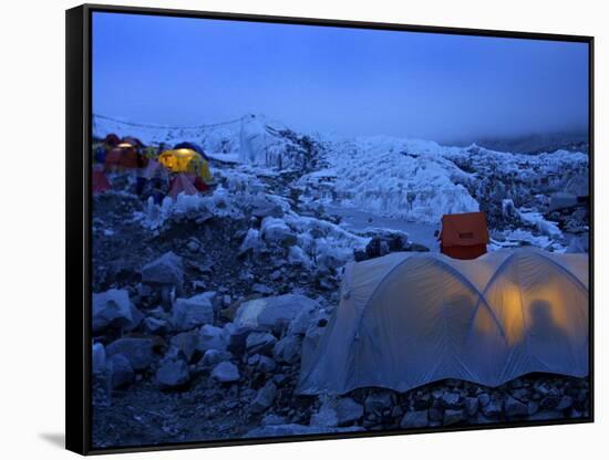 Everest Base Camp in Nepal-null-Framed Stretched Canvas