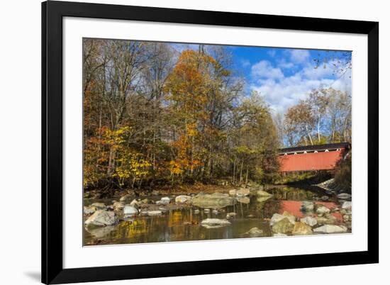 Everett Road Covered Bridge on Furnace Run Cree, Cuyahoga National Park, Ohio-Chuck Haney-Framed Photographic Print