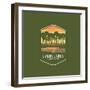 Everglades National Park Emblem Patch Icon Illustration-anjar suwarno-Framed Photographic Print