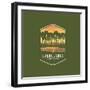 Everglades National Park Emblem Patch Icon Illustration-anjar suwarno-Framed Photographic Print