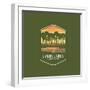 Everglades National Park Emblem Patch Icon Illustration-anjar suwarno-Framed Photographic Print