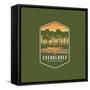 Everglades National Park Emblem Patch Icon Illustration-anjar suwarno-Framed Stretched Canvas