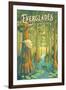 Everglades National Park, Florida - Oil Painting - Lantern Press Artwork-Lantern Press-Framed Art Print