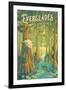 Everglades National Park, Florida - Oil Painting - Lantern Press Artwork-Lantern Press-Framed Art Print