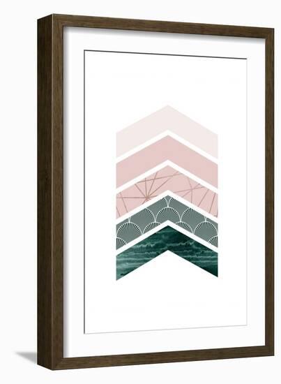 Evergreen Blush Geo 1-Urban Epiphany-Framed Art Print