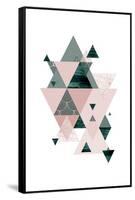 Evergreen Blush Geo 2-Urban Epiphany-Framed Stretched Canvas