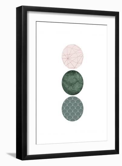 Evergreen Blush Geo 3-Urban Epiphany-Framed Art Print