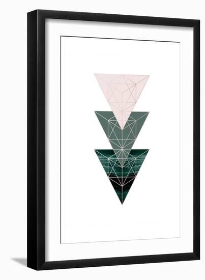 Evergreen Blush Geo 4-Urban Epiphany-Framed Art Print