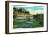 Evergreen, Colorado, Exterior View of the New Troutdale Hotel in Bear Creek Canyon-Lantern Press-Framed Art Print