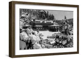 Evergreen, Colorado - Troutdale-at-the-Pines in Midwinter-Lantern Press-Framed Art Print