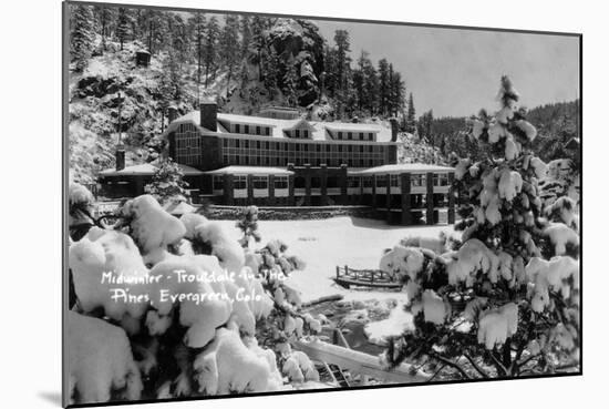 Evergreen, Colorado - Troutdale-at-the-Pines in Midwinter-Lantern Press-Mounted Art Print