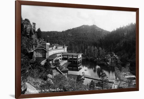 Evergreen, Colorado - Troutdale-in-the-Pines Resort-Lantern Press-Framed Art Print