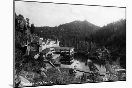 Evergreen, Colorado - Troutdale-in-the-Pines Resort-Lantern Press-Mounted Art Print