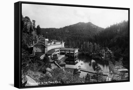 Evergreen, Colorado - Troutdale-in-the-Pines Resort-Lantern Press-Framed Stretched Canvas