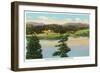 Evergreen, Colorado, View of Evergreen Hill Reflected in the Lake-Lantern Press-Framed Art Print