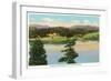 Evergreen, Colorado, View of Evergreen Hill Reflected in the Lake-Lantern Press-Framed Art Print