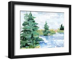 Evergreen Lake I-Ethan Harper-Framed Art Print