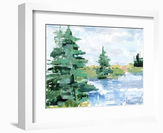 Evergreen Lake I-Ethan Harper-Framed Art Print