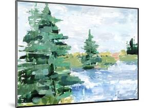 Evergreen Lake I-Ethan Harper-Mounted Art Print