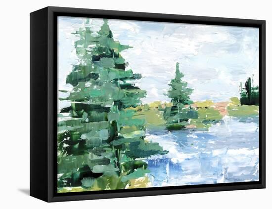 Evergreen Lake I-Ethan Harper-Framed Stretched Canvas