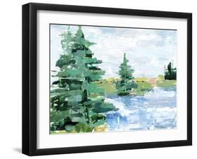 Evergreen Lake I-Ethan Harper-Framed Art Print