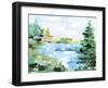 Evergreen Lake II-Ethan Harper-Framed Art Print