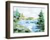 Evergreen Lake II-Ethan Harper-Framed Art Print